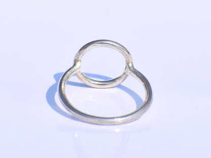 Delicate Minimalist Ring, Hollow Circle Ring, Circle Jewelry, 925 Sterling Silver Circle Ring, Promise Ring, Friendship Gift, Back To School