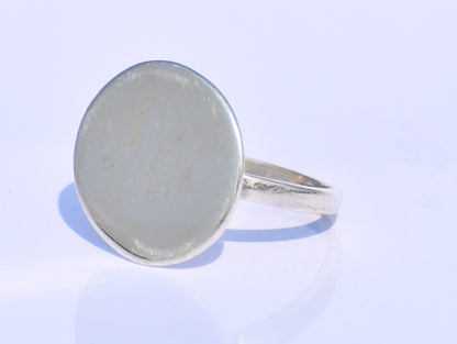 Full Moon Ring, Sterling Silver Jewelry, Statement Ring, Bohemian Jewelry, Solid Circle Ring, Handmade Jewelry, Unisex Ring, Rings For Women