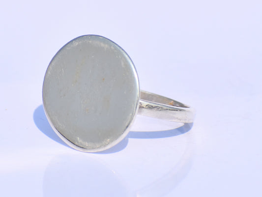 Full Moon Ring, Sterling Silver Jewelry, Statement Ring, Bohemian Jewelry, Solid Circle Ring, Handmade Jewelry, Unisex Ring, Rings For Women