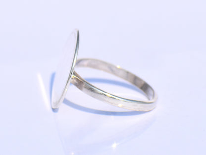 Full Moon Ring, Sterling Silver Jewelry, Statement Ring, Bohemian Jewelry, Solid Circle Ring, Handmade Jewelry, Unisex Ring, Rings For Women