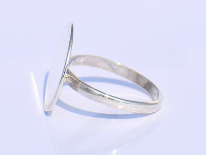 Full Moon Ring, Sterling Silver Jewelry, Statement Ring, Bohemian Jewelry, Solid Circle Ring, Handmade Jewelry, Unisex Ring, Rings For Women