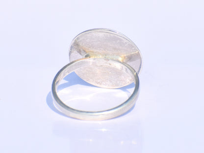 Full Moon Ring, Sterling Silver Jewelry, Statement Ring, Bohemian Jewelry, Solid Circle Ring, Handmade Jewelry, Unisex Ring, Rings For Women