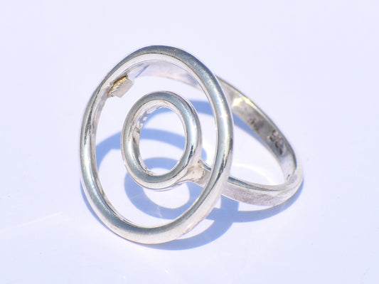 Hollow Circle Ring, Sterling Silver Ring, Adjustable Ring, Minimalist Ring, Stackable Ring, Midi Ring, Bridel Ring, Wedding Ring, Boho Ring