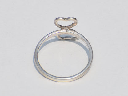 Infinity Heart Ring, Double Heart Ring, Sterling Silver Ring, Statement Jewelry, Handmade Jewelry, Dainty Ring, Ring For Her, Stacking Ring