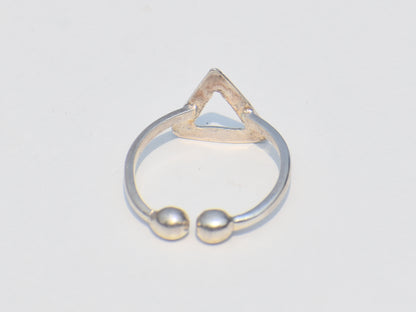 Hollow Triangle Ring, Adjustable Ring, Sterling Silver Ring, Dainty Ring, Boho Ring, Stacking Ring, Duzy Ring, Personalized Ring, Plain Ring