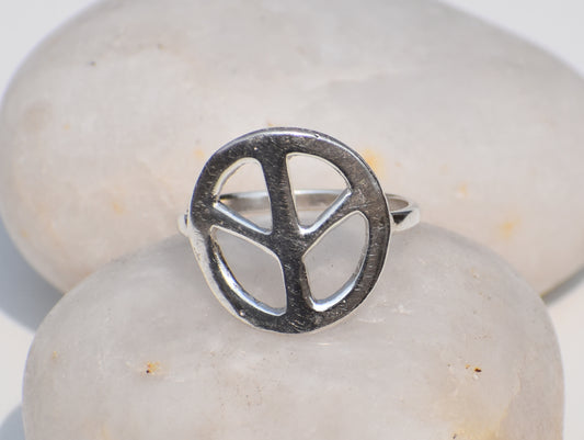 Peace Ring, Symbol Ring, Handmade Ring, Silver Ring, Stackable Ring, Girls Ring, Women Casual Ring, Meditation Ring, Greek Ring, Rustic Ring