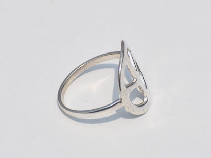 Peace Ring, Symbol Ring, Handmade Ring, Silver Ring, Stackable Ring, Girls Ring, Women Casual Ring, Meditation Ring, Greek Ring, Rustic Ring