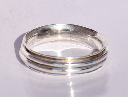 Silver Spinner Ring, Sterling Silver Ring, Fidget Ring, Meditation Ring, Thumb Ring, Worry Ring, Wedding Ring, Chunky Spinner, Gift For Her