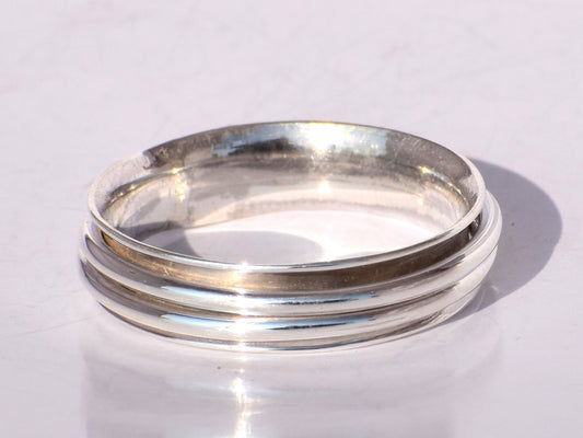 Silver Spinner Ring, Sterling Silver Ring, Fidget Ring, Meditation Ring, Thumb Ring, Worry Ring, Wedding Ring, Chunky Spinner, Gift For Her