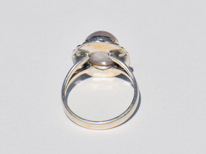 Rose Quartz Ring, Natural Rose Quartz, 925 Silver Ring, Healing Ring, Boho Jewelry, Vintage Style, Statement Ring, Valentine Gift For Her