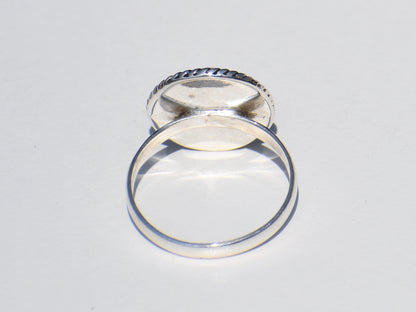 Rainbow Moonstone, Moonstone Ring, Sterling Silver Ring, Round Gemstone, Handmade Ring, Statement Ring, Vintage Ring, Everyday Ring, Gift
