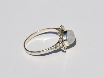 Rainbow Moonstone Ring, Sterling Silver Ring, Handmade Ring, Pear Gemstone, Natural Gemstone, Birthstone Ring, Statement Ring, Ring For Her