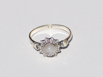 Moonstone Ring, 925 Silver Ring, Handmade Ring, Birthstone Ring, Gemstone Ring, Solitaire Ring, Women Jewelry, Valentine Gift, Gift For her