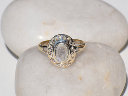 Moonstone Ring, Oval Gemstone, Vintage Ring, 925 Sterling Silver Ring Boho, Handmade Ring, Promise Ring, Charm Ring, Everyday Ring, Gift Her