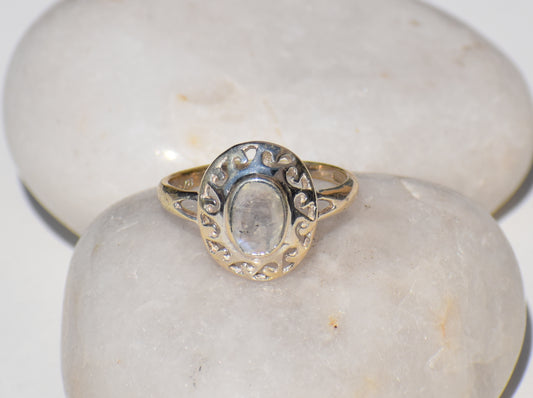 Moonstone Ring, Oval Gemstone, Vintage Ring, 925 Sterling Silver Ring Boho, Handmade Ring, Promise Ring, Charm Ring, Everyday Ring, Gift Her