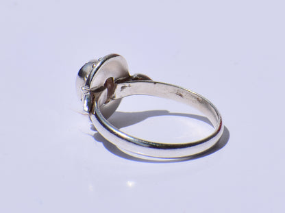 Natural Moonstone, Moon Ring, Sterling Silver Ring, Rainbow Moonstone, Oval Gemstone, Statement Ring, Wedding Ring, Promise Ring, Gift Her