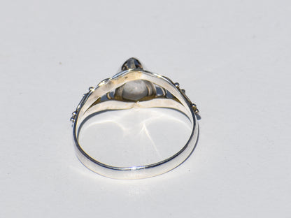 Moonstone Ring, 925 Sterling Silver ring, Pear Moonstone Ring, Bohemian Ring, Silver Ring, Minimalist Style, Gift For Her, Anniversary Gift