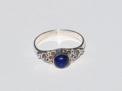 Lapis Lazuli Ring, Sterling Silver Ring, Handmade Ring, Lapis Ring, Round Lapis lazuli, Natural Lapis Lazuli, Statement Ring, Gift For Women