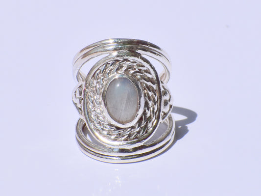Moonstone Ring, Sterling Silver Ring, Precious Ring, Statement Ring, Handmade Ring, Wedding Ring, Bohemian Ring, Gemstone Ring, Gift For Her