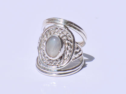 Moonstone Ring, Sterling Silver Ring, Precious Ring, Statement Ring, Handmade Ring, Wedding Ring, Bohemian Ring, Gemstone Ring, Gift For Her