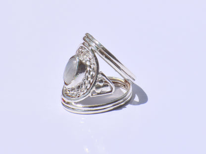 Moonstone Ring, Sterling Silver Ring, Precious Ring, Statement Ring, Handmade Ring, Wedding Ring, Bohemian Ring, Gemstone Ring, Gift For Her