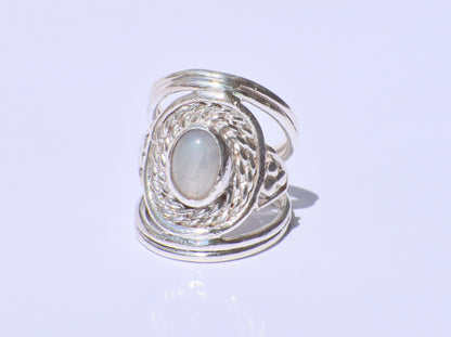 Moonstone Ring, Sterling Silver Ring, Precious Ring, Statement Ring, Handmade Ring, Wedding Ring, Bohemian Ring, Gemstone Ring, Gift For Her