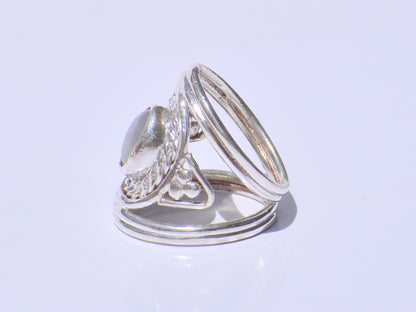 Moonstone Ring, Sterling Silver Ring, Precious Ring, Statement Ring, Handmade Ring, Wedding Ring, Bohemian Ring, Gemstone Ring, Gift For Her