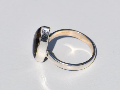 Natural Labradorite Ring, Pear Drop Ring, Healing Gemstone Ring, Blue Flash Gemstone, Silver Dainty Ring, Statement Jewelry, Gift For Lover