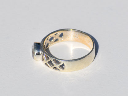 Rainbow Moonstone Ring, 925 Sterling Silver Ring, Silver Band Ring, Handmade Ring, Solitaire Ring, Statement Ring, Fidget Ring, Chunky Ring