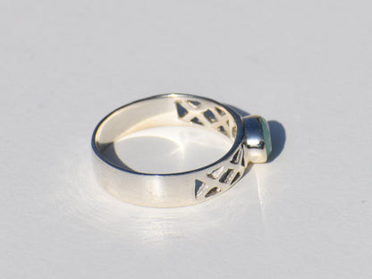 Chalcedony Ring, Sterling Silver Ring, Handmade Ring, Gemstone Ring, Statement Ring, Promise Ring, Precious Ring, Anniversary Gift For Her
