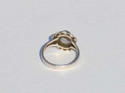 Moonstone Ring, Sterling Silver Ring, Natural Moonstone, Oval Gemstone, Solitaire Ring, Promise Ring, Stacking Ring, Everyday Ring, Gift Her