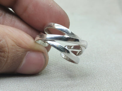 Chunky Band Ring, Sterling Silver Ring, Handmade Band Ring, Statement Ring, Adjustable Ring, Wedding Gift, Ring For Her, Bohemian Jewelry