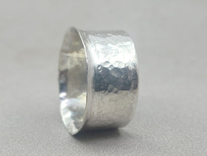 Hammered Band Ring, 925 Silver, Rustic Ring, Midi Ring, Texture Ring, Unisex Minimalist  Ring, Valentine's Gift, Ring For Women, Silver Band