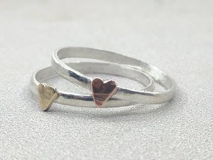 Heart Ring, Midi Ring, Thin Band Ring, Handmade Ring, Sterling Silver Ring, Statement Ring, Stacking Ring, Fidget Ring, Chunky Ring For Her