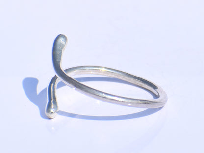 Double Ball Ring, Minimalist Jewelry, Bohemian Jewelry, Handmade Jewelry, Expensive Jewelry, Adjustable Ring, Women's Sterling Silver Ring