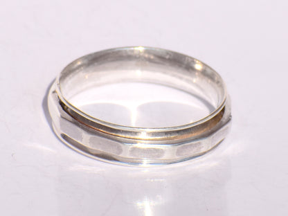 Spinner Ring, Band Ring, 925 Sterling Silver Ring, Handmade Ring, Hammered Spinner Ring, Anxiety Ring, Fidget Ring, Stacking Ring, Gift Ring
