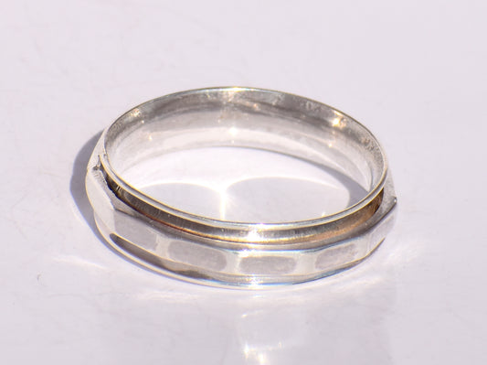 Spinner Ring, Band Ring, 925 Sterling Silver Ring, Handmade Ring, Hammered Spinner Ring, Anxiety Ring, Fidget Ring, Stacking Ring, Gift Ring