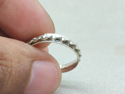 Spinner Ring, 925 Sterling Silver Ring, Band Ring, Thin Band Ring, Curly Spinner Ring, Handmade Ring, Anniversary Gift, Boho Ring, Gift Ring