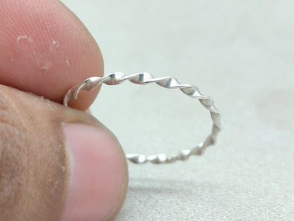 Stacking Ring, Midi Ring, 925 Sterling Silver Ring, Anniversary Gift, Curly Ring, Spiral Ring, Band Ring, Dainty Ring, Minimalist Ring, Ring