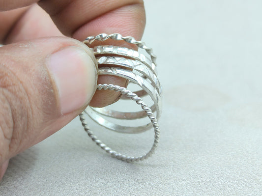 Stacking Ring, Set of 5, 925 Sterling Silver Ring, Dainty Ring, Statement Ring, Promise Ring, Handmade Ring, Woman Ring, Personalized Ring