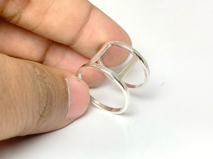 Hollow Ring, 925 Sterling Silver Ring, Handmade Ring, Hollow Band Ring, Statement Band, Fidget Band Ring, Design Band Ring, Minimalist Ring