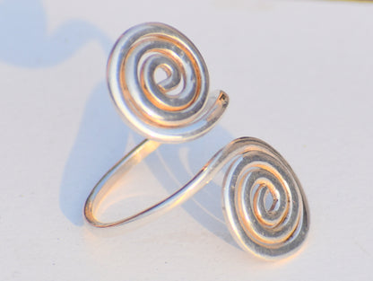 Spiral Ring, Coil Ring, 925 Silver Ring, Handmade Ring, Round Spiral Ring, Statement Ring, Anniversary Gift, Christmas Gift, Gift For Women