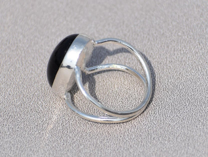Black Onyx Ring, Handmade Ring, 925 Sterling Silver Rings, Onyx Ring, Oval Onyx Ring, Ladies Ring, Statement Ring, Designer Ring, Gift Idea