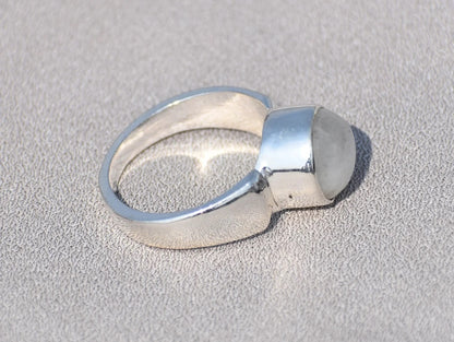 Natural Rainbow Moonstone Ring, June Birthstone, 925 Sterling Silver Ring, Natural Stone Ring, Promise Ring, Etsy Ring, Moonstone Jewelry