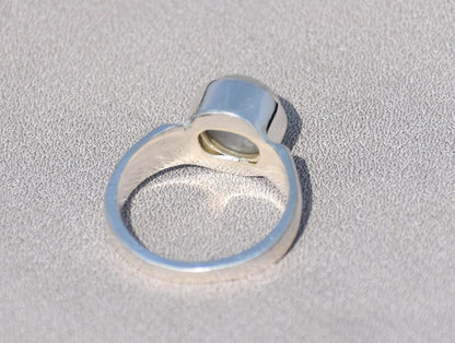 Natural Rainbow Moonstone Ring, June Birthstone, 925 Sterling Silver Ring, Natural Stone Ring, Promise Ring, Etsy Ring, Moonstone Jewelry