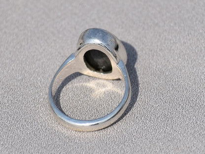 Oval Labradorite Ring, Natural Labradorite Ring, Blue Fire Labradorite Ring, 925 Sterling Silver Ring, Statement Ring, Handmade Ring For Her