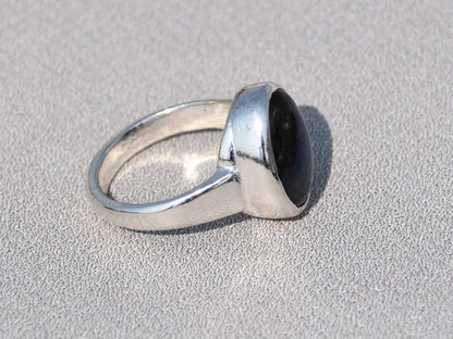 Oval Labradorite Ring, Natural Labradorite Ring, Blue Fire Labradorite Ring, 925 Sterling Silver Ring, Statement Ring, Handmade Ring For Her