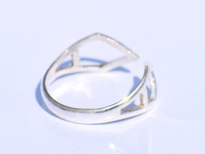 Silver Adjustable Ring, 925 Sterling Silver Ring, Handmade Ring, Geometric Ring, Boho Silver Ring, Unisex Ring, Gift For Her, Valentine Gift