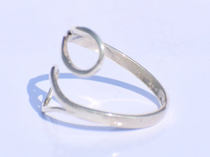 Silver Adjustable Ring, 925 Sterling Silver Ring, Handmade Ring, Hollow Ring, Silver Boho Ring, Silver Thin Ring, Open Silver Ring, Gift Her