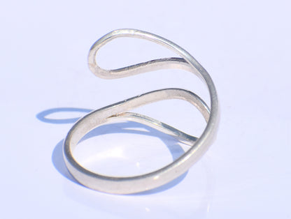 Silver Adjustable Ring, 925 Sterling Silver Ring, Handmade Ring, Hollow Ring, Silver Boho Ring, Silver Thin Ring, Open Silver Ring, Gift Her